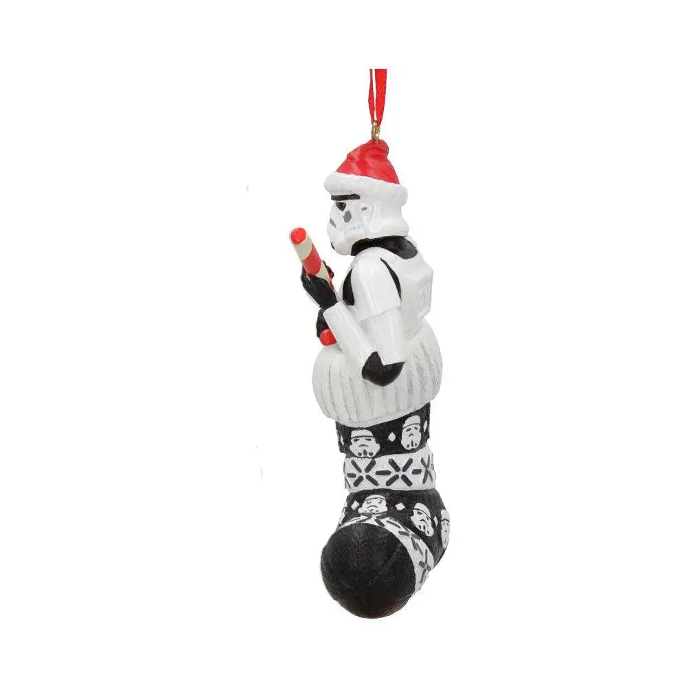 STORMTROOPER IN STOCKING HANGING ORNAMENT NEMESIS NOW
