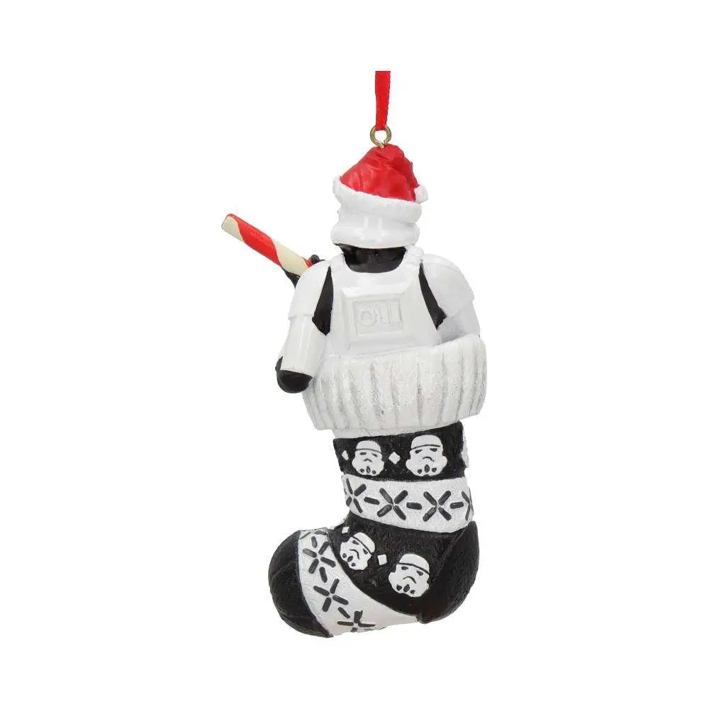 STORMTROOPER IN STOCKING HANGING ORNAMENT NEMESIS NOW