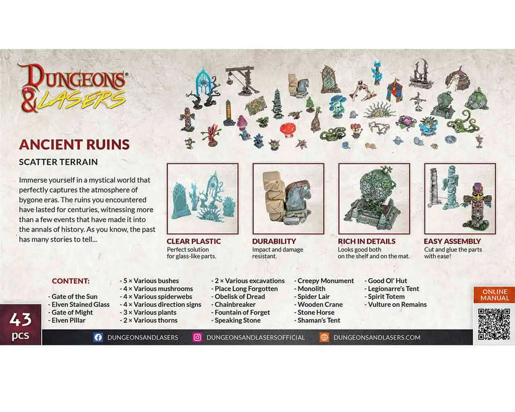 Dungeons & Lasers - ANCIENT RUINS SCATTER TERRAIN ARCHON GAMES