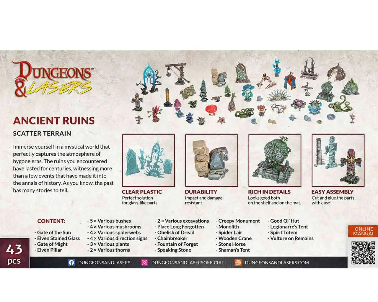 Dungeons & Lasers - ANCIENT RUINS SCATTER TERRAIN ARCHON GAMES