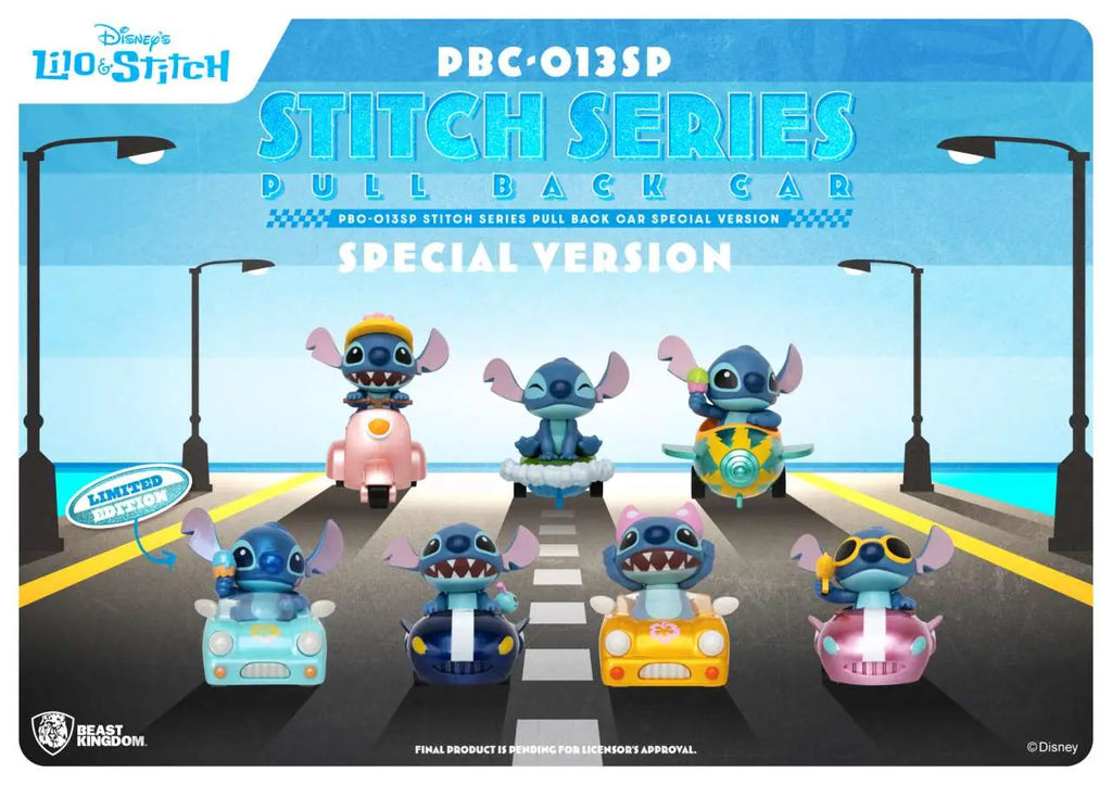 STITCH PULL BACK CAR SPECIAL VER. DISPALY 6 BEAST KINGDOM