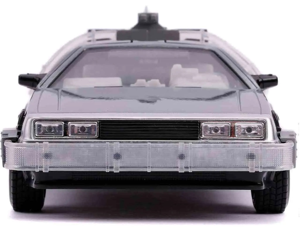 Back To The Future Part 2 1982 De Lorean DMC 12 1 24 Die Cast Model With Lights Jada Toys
