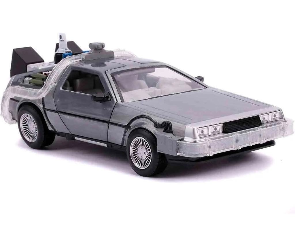Back To The Future Part 2 1982 De Lorean DMC 12 1 24 Die Cast Model With Lights Jada Toys