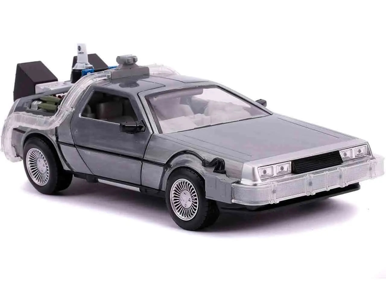 Back To The Future Part 2 1982 De Lorean DMC 12 1 24 Die Cast Model With Lights Jada Toys