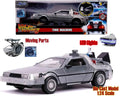 Back To The Future Part 2 1982 De Lorean DMC 12 1 24 Die Cast Model With Lights Jada Toys
