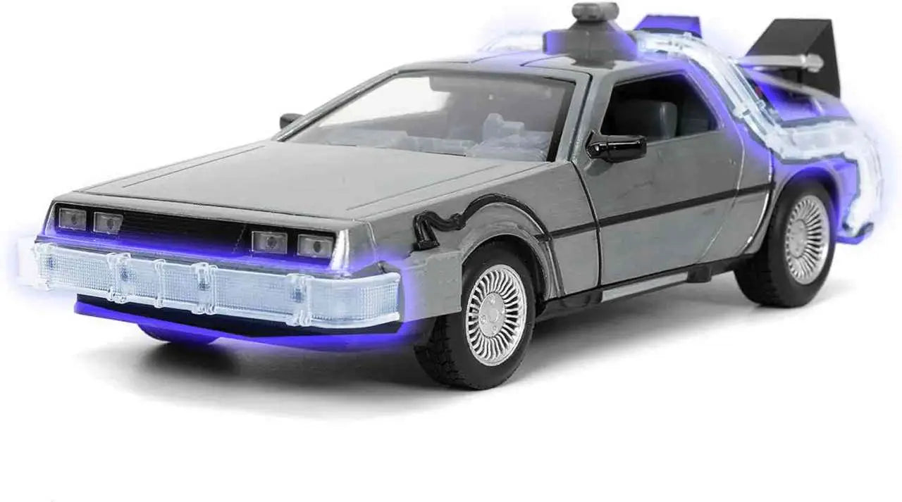Back To The Future Part 2 1982 De Lorean DMC 12 1 24 Die Cast Model With Lights Jada Toys