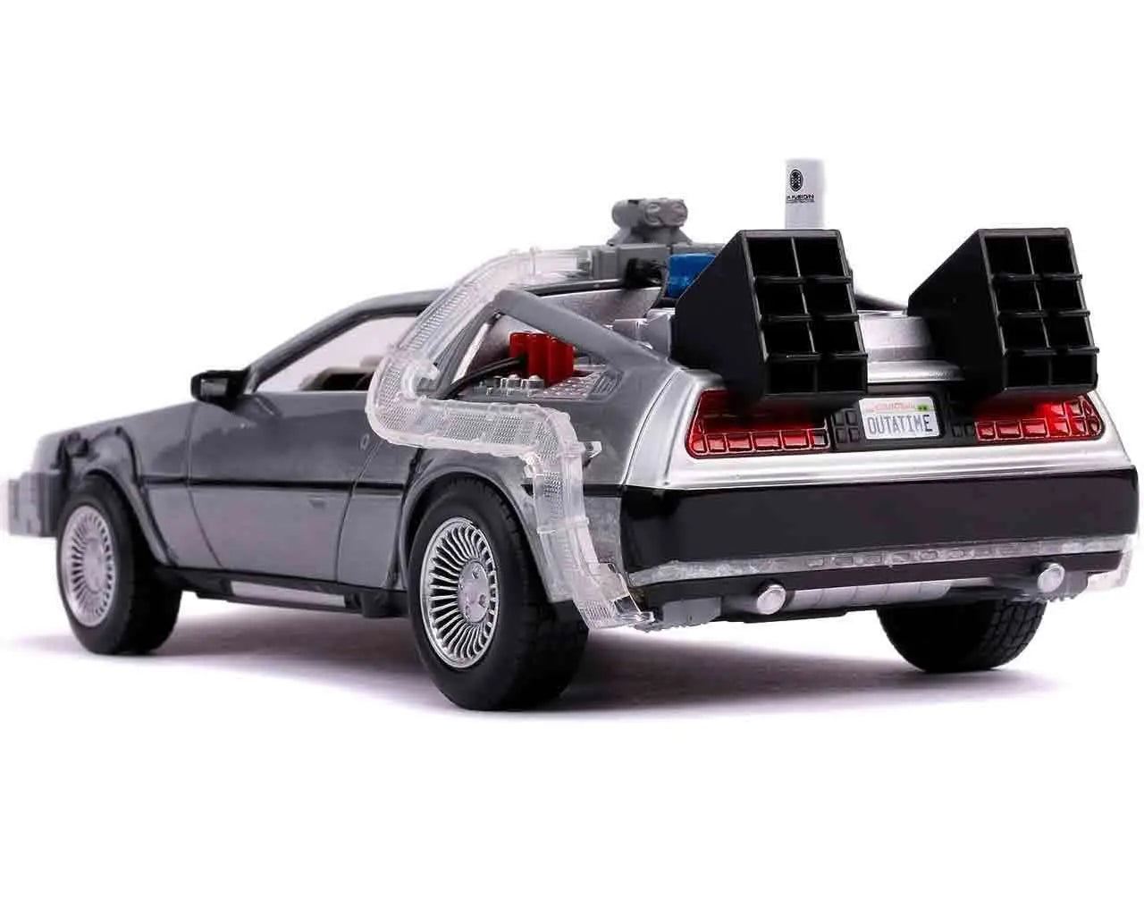 Back To The Future Part 2 1982 De Lorean DMC 12 1 24 Die Cast Model With Lights Jada Toys