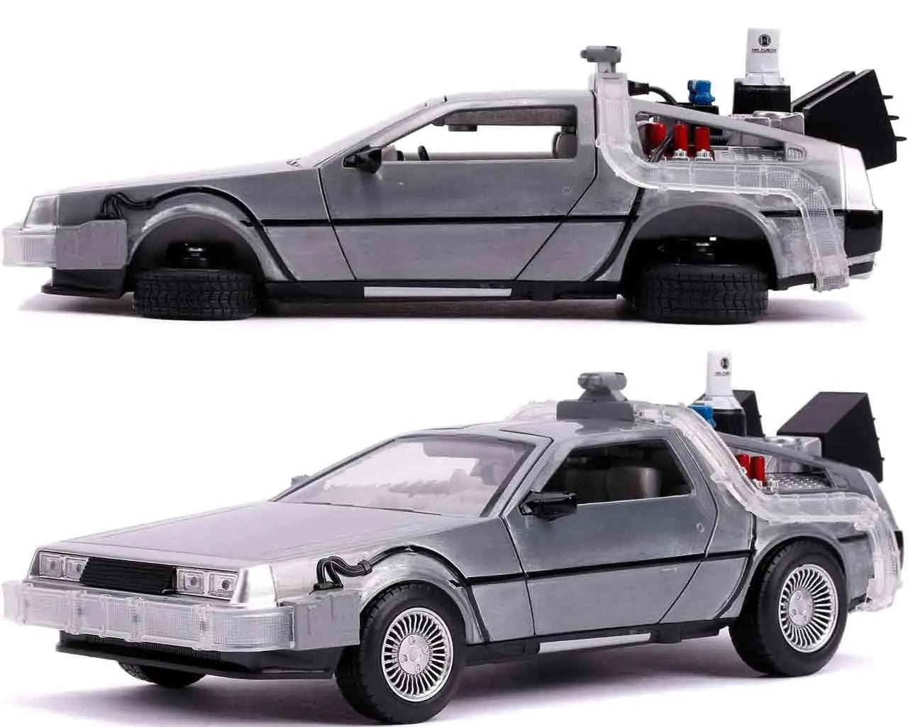 Back To The Future Part 2 1982 De Lorean DMC 12 1 24 Die Cast Model With Lights Jada Toys