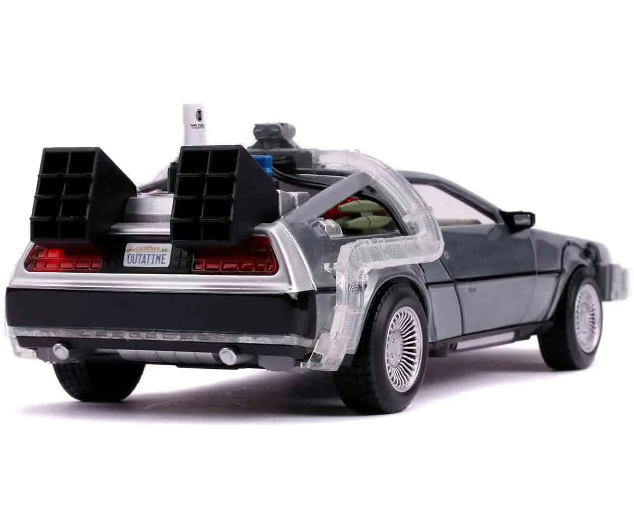 Back To The Future Part 2 1982 De Lorean DMC 12 1 24 Die Cast Model With Lights Jada Toys