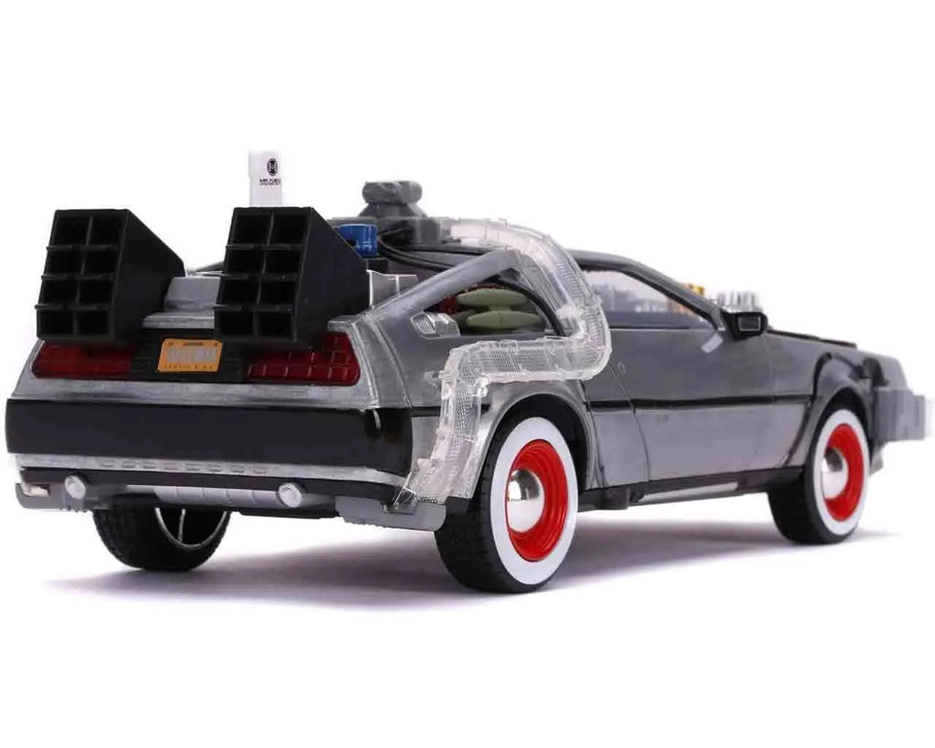 Back To The Future Part 3 1982 De Lorean DMC 12 1 24 Die Cast Model With Lights Jada Toys