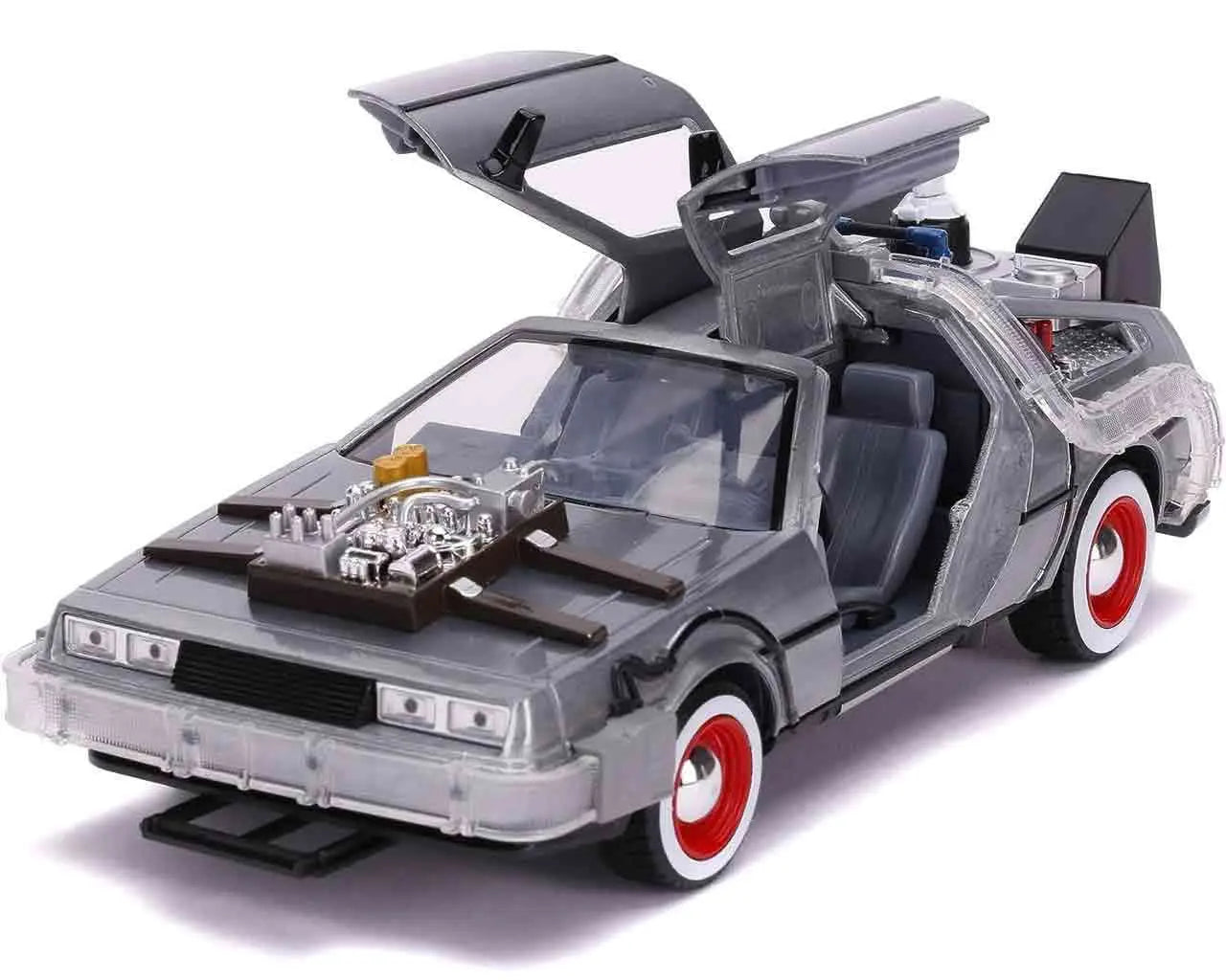 Back To The Future Part 3 1982 De Lorean DMC 12 1 24 Die Cast Model With Lights Jada Toys