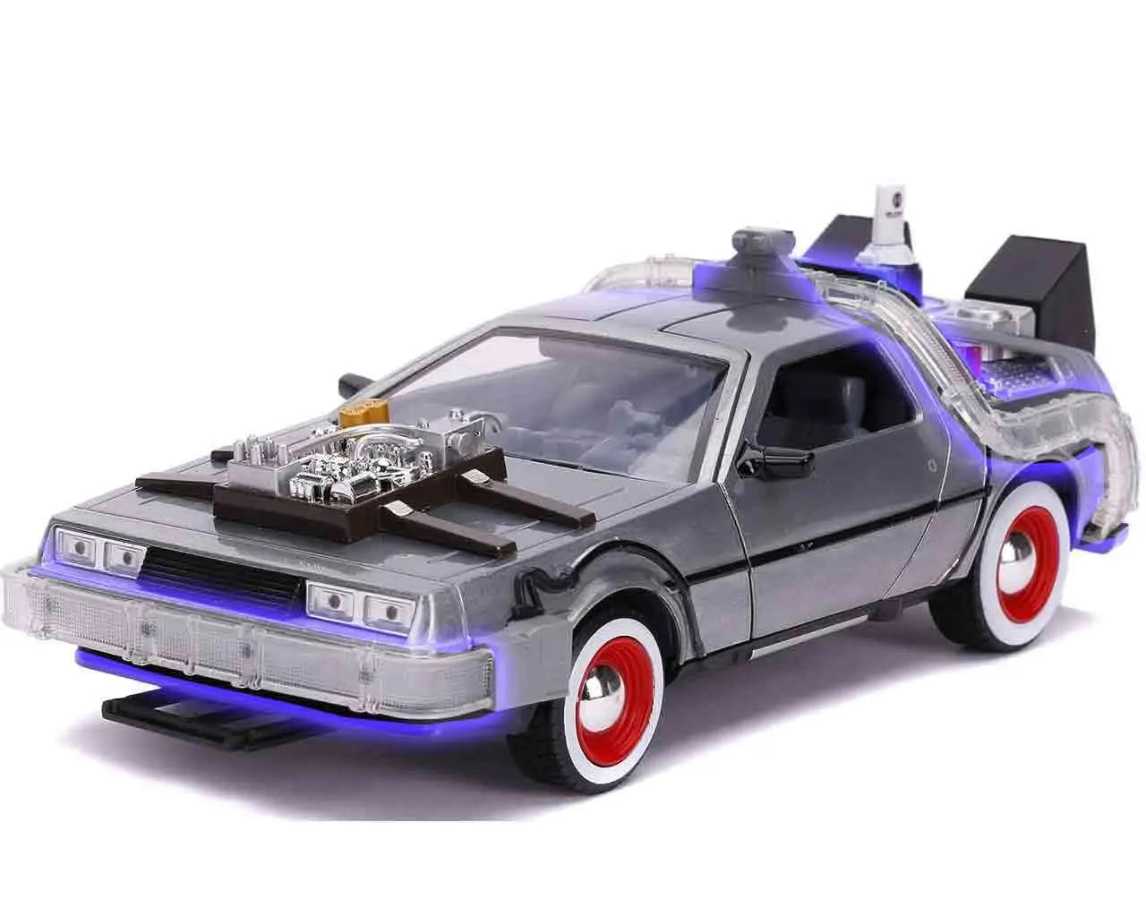Back To The Future Part 3 1982 De Lorean DMC 12 1 24 Die Cast Model With Lights Jada Toys