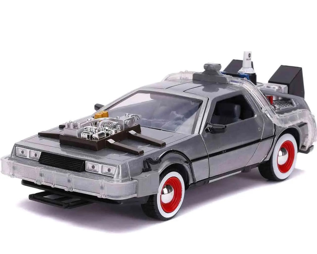 Back To The Future Part 3 1982 De Lorean DMC 12 1 24 Die Cast Model With Lights Jada Toys