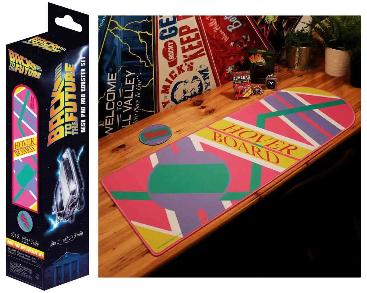 Back to the Future - Hoverboard XL Desk Pad and Coaster Set FANATTIK