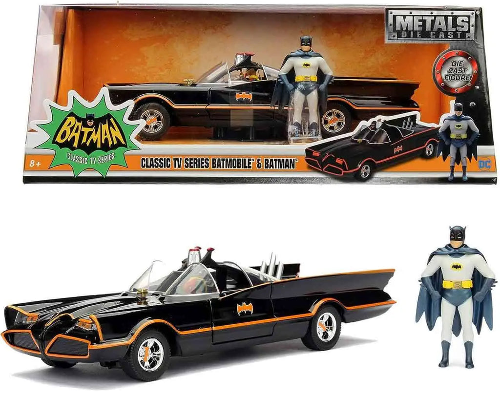 Batman 1966 Batmobile With Batman & Robin 1 24 Die Cast Model Jada Toys