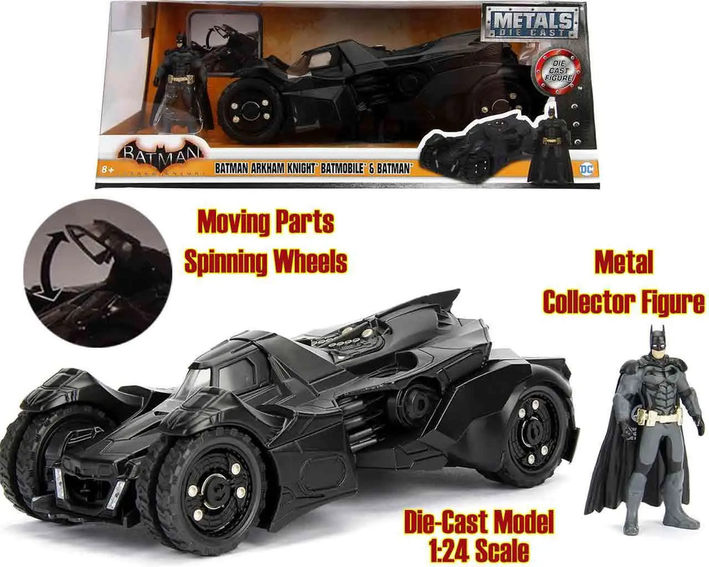 Batman Arkham Knight Batmobile With Batman 1 24 Die Cast Model Jada Toys