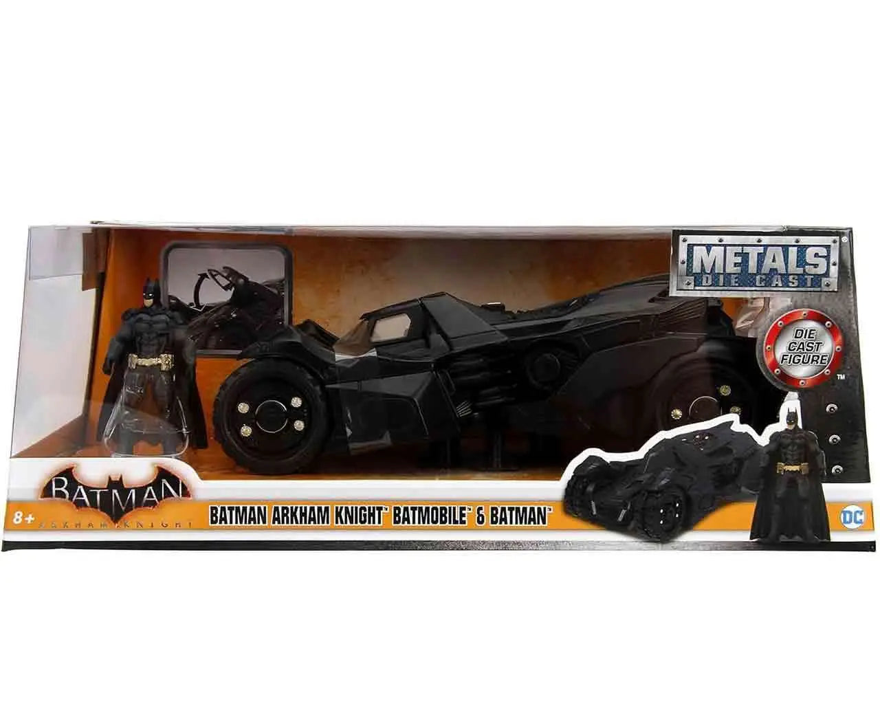 Batman Arkham Knight Batmobile With Batman 1 24 Die Cast Model Jada Toys