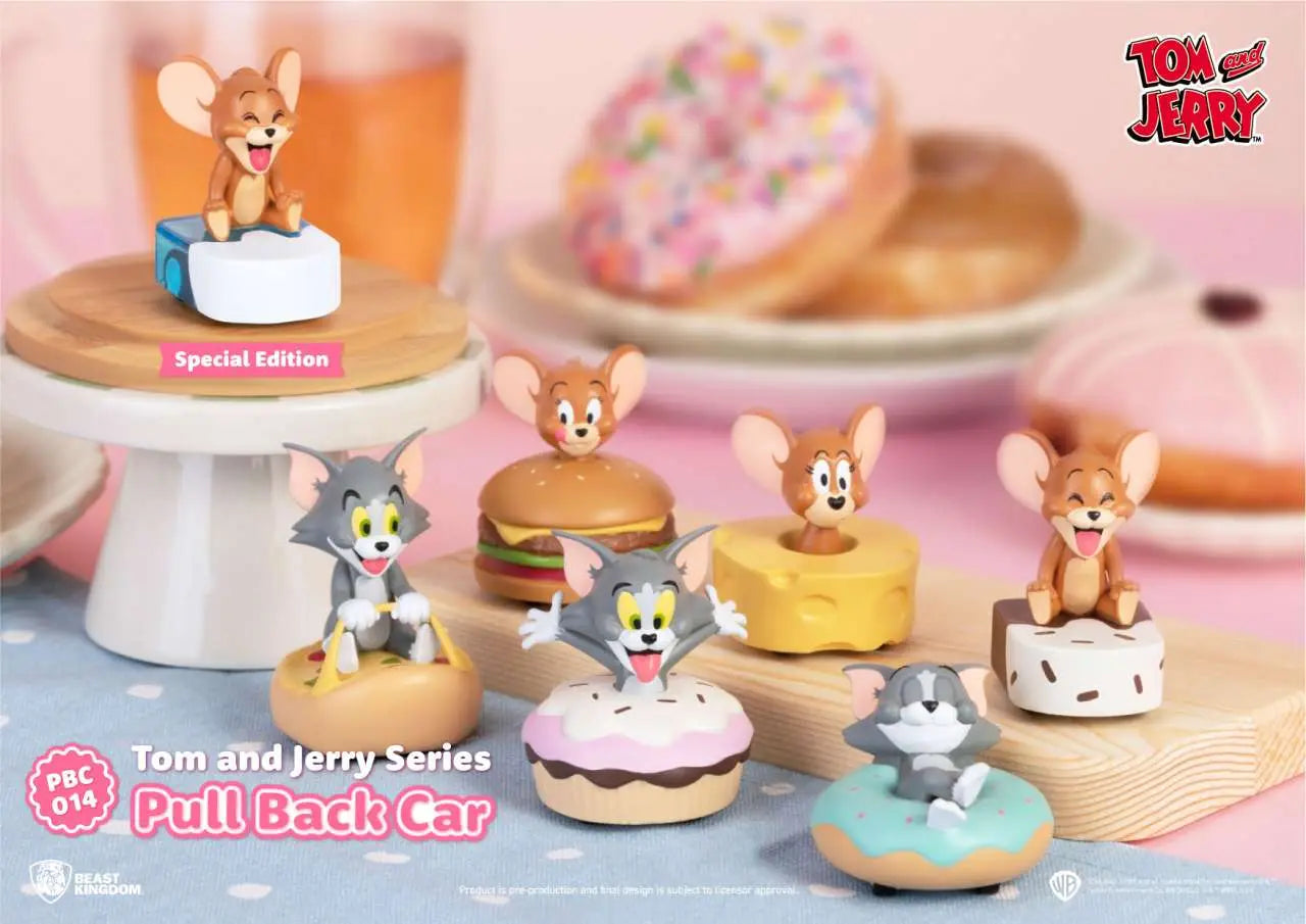 TOM AND JERRY SERIES PULL BACK CAR DISPLAY 6 BEAST KINGDOM