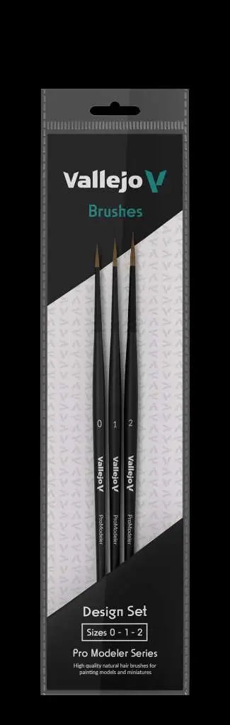 BRUSH PRO DESIGN NATURAL SET B01991 VALLEJO