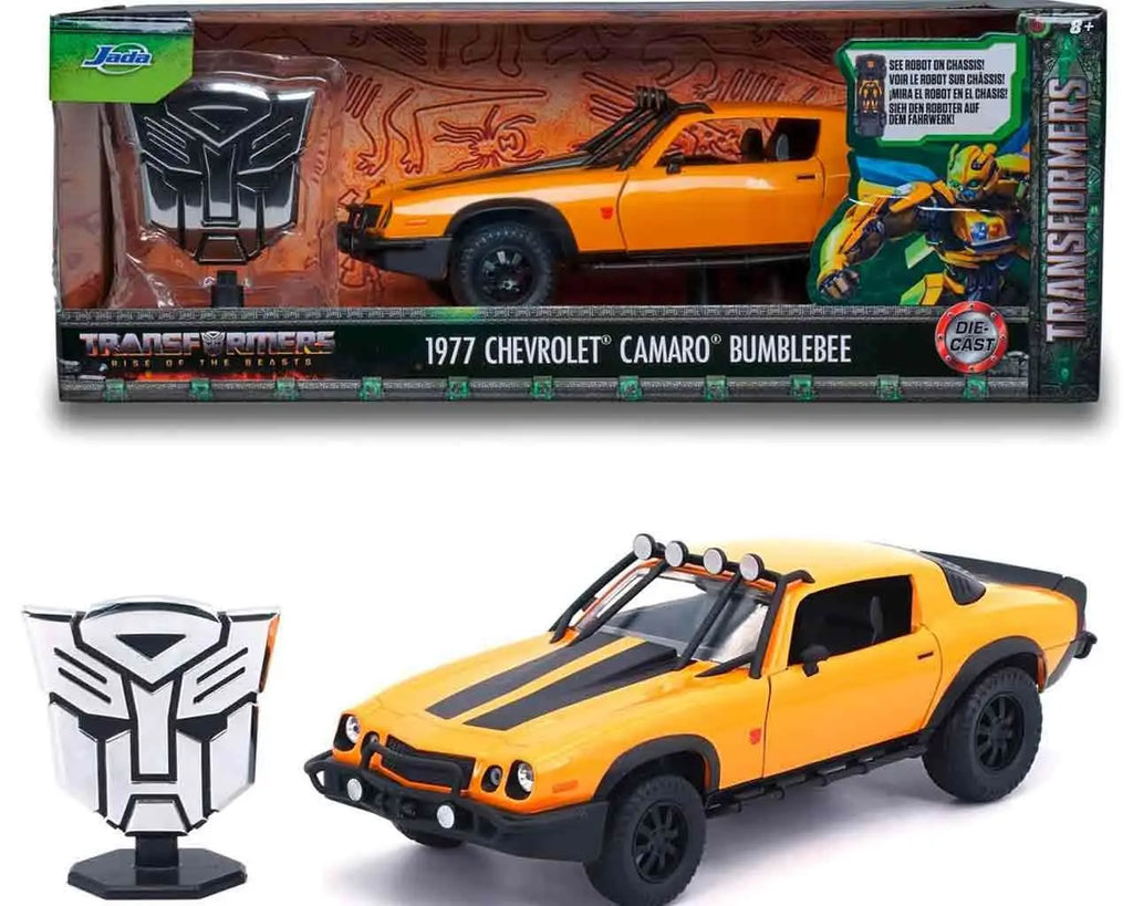 Transformers Rise of the Beasts 1977 Chevrolet Camaro Bumblebee 1 24 Die Cast Model Jada Toys