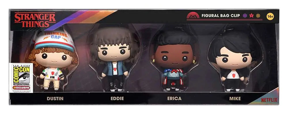 STRANGER THINGS 3DBAGCLIP 4 PCS SET SDCC MONOGRAM