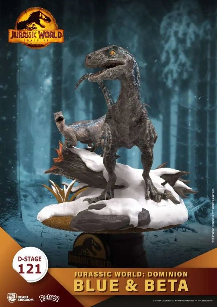D STAGE JURASSIC WORLD DOMINION BLUE+BETA BEAST KINGDOM