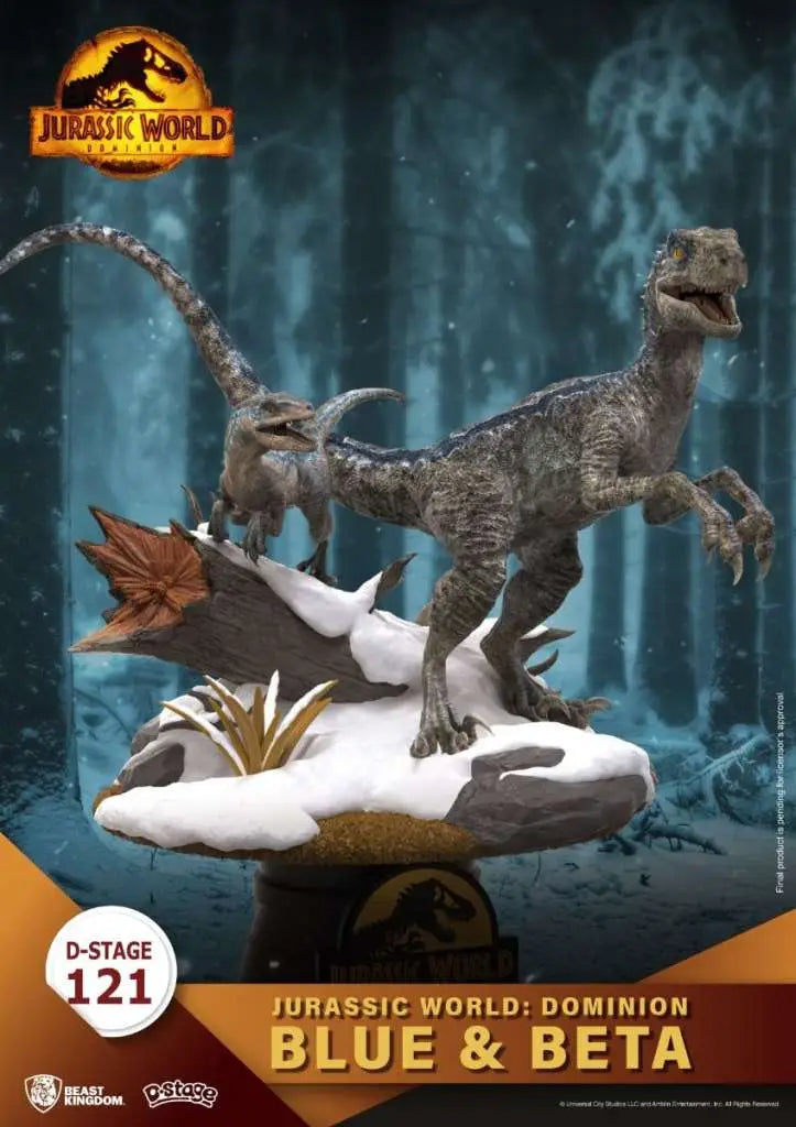 D STAGE JURASSIC WORLD DOMINION BLUE+BETA BEAST KINGDOM