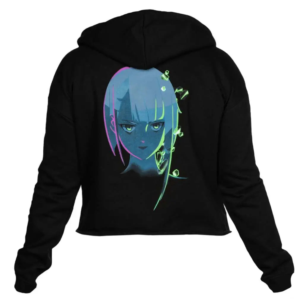 CYBERPUNK EDGERUNNERS NEON LUCY CROP HOODIE L DEVPLUS