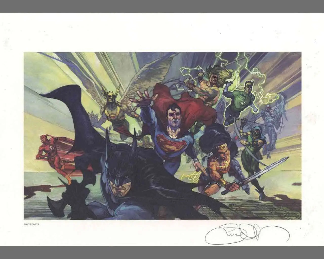 Simone Bianchi Justice League of America Limited Edition Lytho COSMIC ART