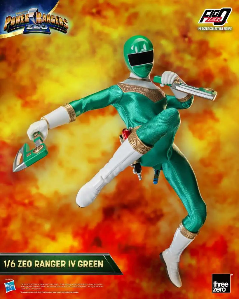 POWER RANGERS ZEO RANGER IV GREEN 1/6 FIGURE THREEA TOYS/THREEZERO