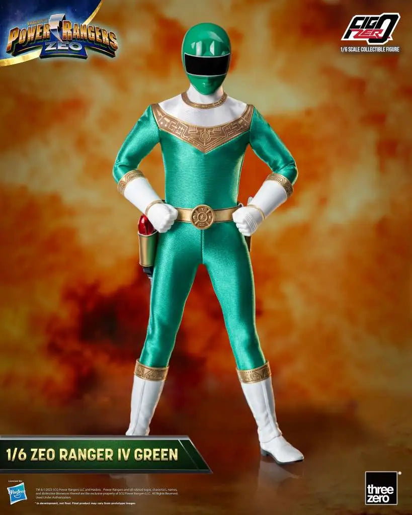 POWER RANGERS ZEO RANGER IV GREEN 1/6 FIGURE THREEA TOYS/THREEZERO