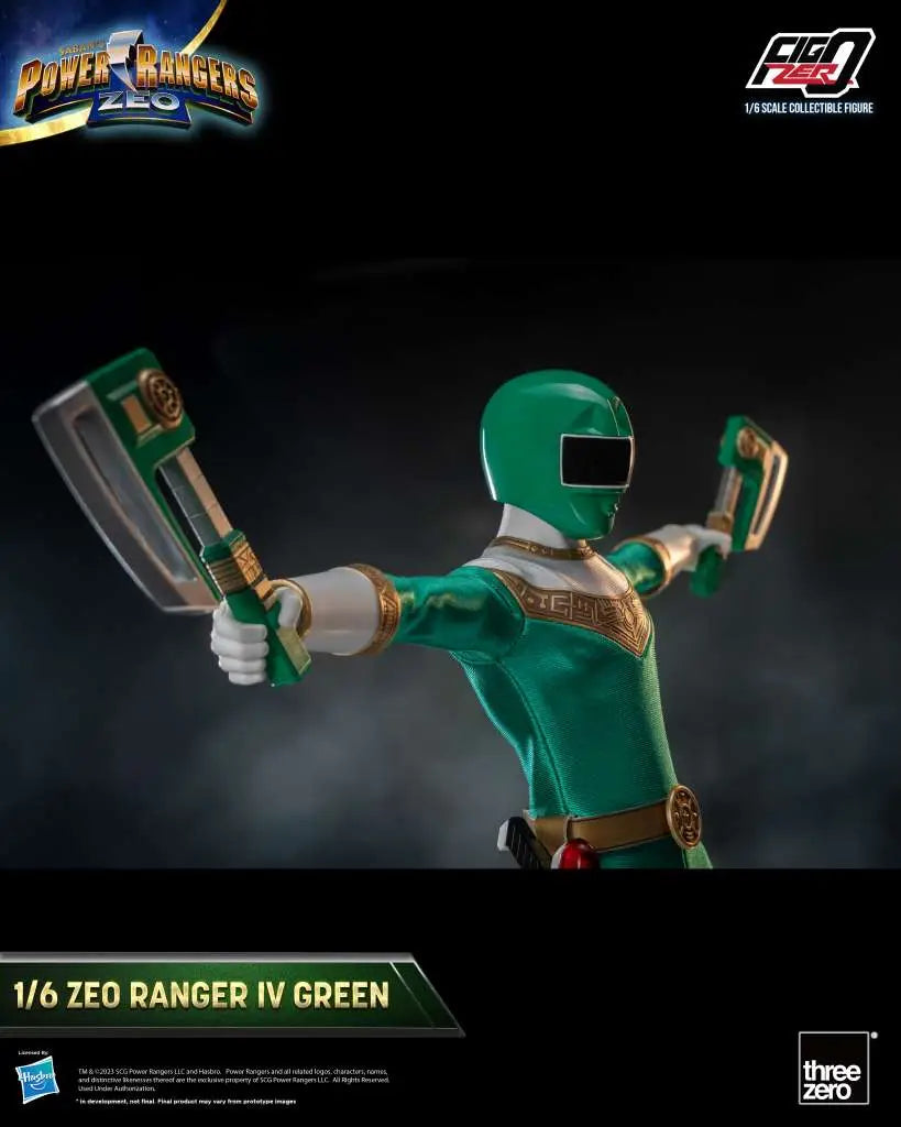 POWER RANGERS ZEO RANGER IV GREEN 1/6 FIGURE THREEA TOYS/THREEZERO
