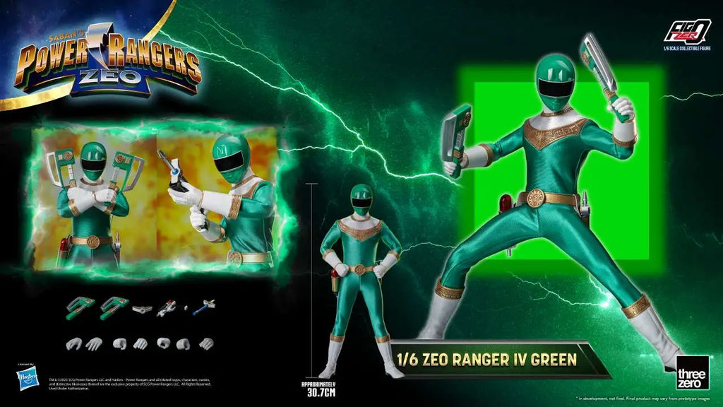 POWER RANGERS ZEO RANGER IV GREEN 1/6 FIGURE THREEA TOYS/THREEZERO