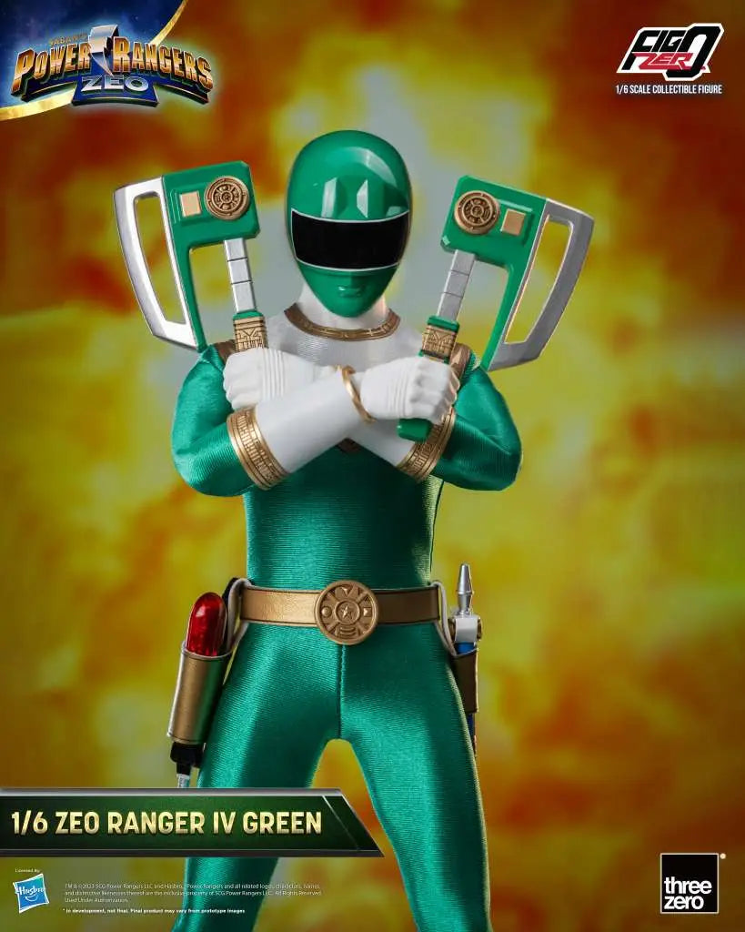 POWER RANGERS ZEO RANGER IV GREEN 1/6 FIGURE THREEA TOYS/THREEZERO