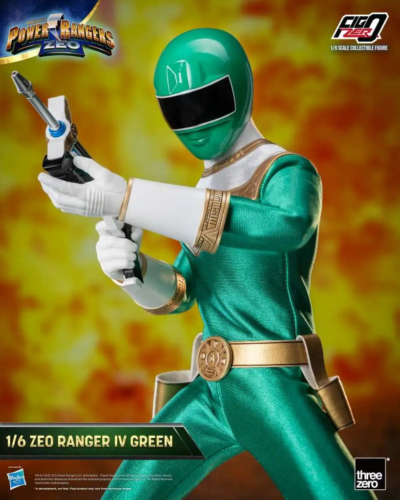 POWER RANGERS ZEO RANGER IV GREEN 1/6 FIGURE THREEA TOYS/THREEZERO