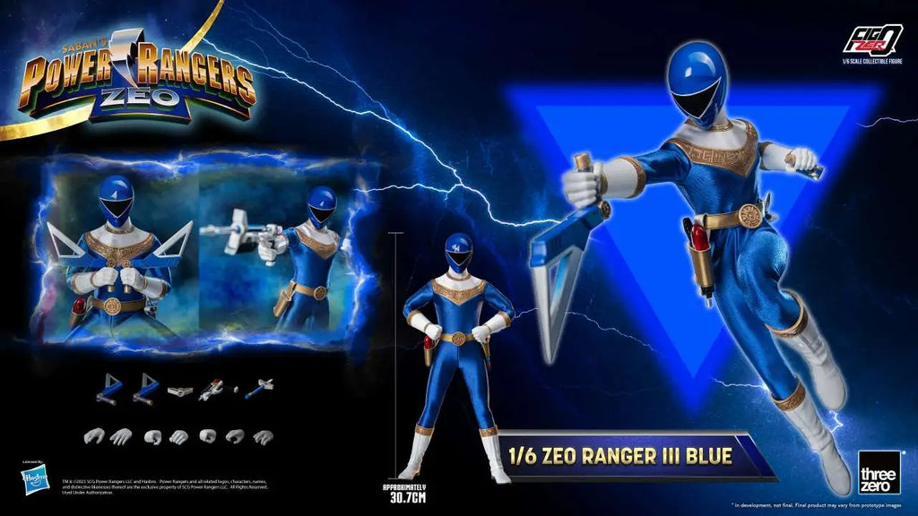 POWER RANGERS ZEO RANGER III BLUE 1/6 FIGURE THREEA TOYS/THREEZERO