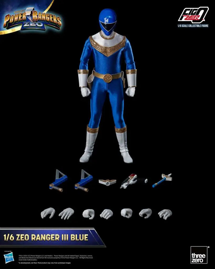 POWER RANGERS ZEO RANGER III BLUE 1/6 FIGURE THREEA TOYS/THREEZERO