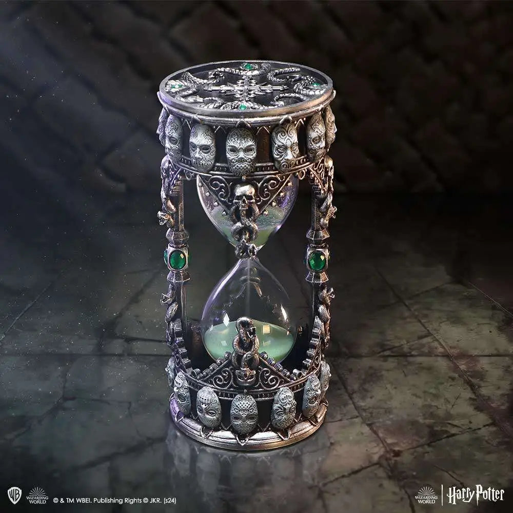 HARRY POTTER DEATH EATER SAND TIMER IN METALLIC SILVER NEMESIS NOW