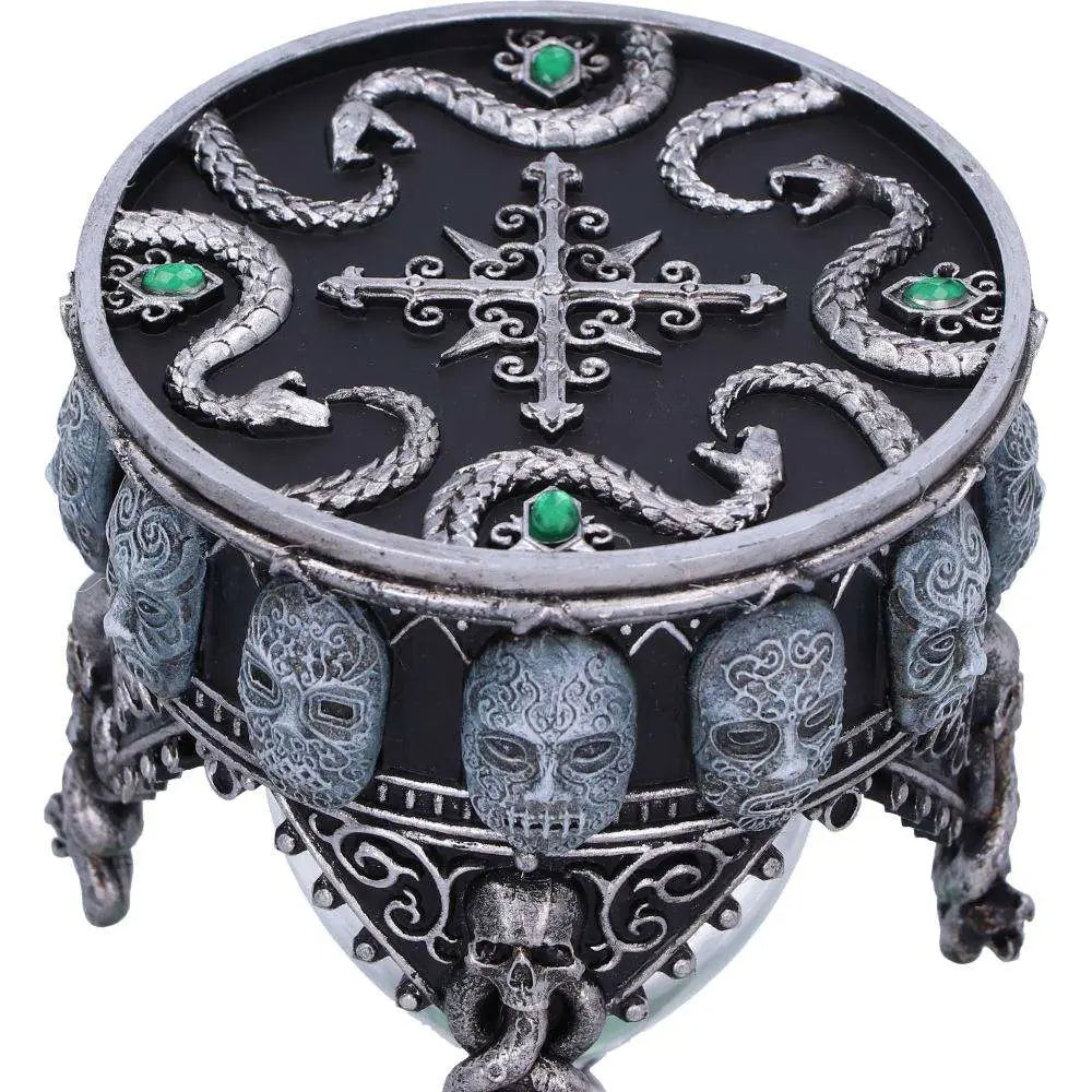 HARRY POTTER DEATH EATER SAND TIMER IN METALLIC SILVER NEMESIS NOW