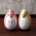 THE BOY AND THE HERON RED & YELLOW PARAKEET TWO PACK ROLY POLY FIGURINES STUDIO GHIBLI