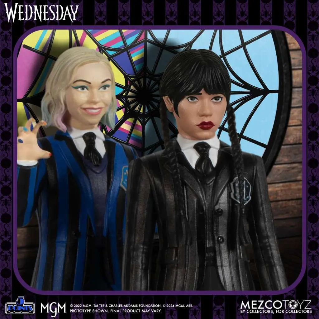 5 POINTS WEDNESDAY & ENID AF BOX SET MEZCO TOYS