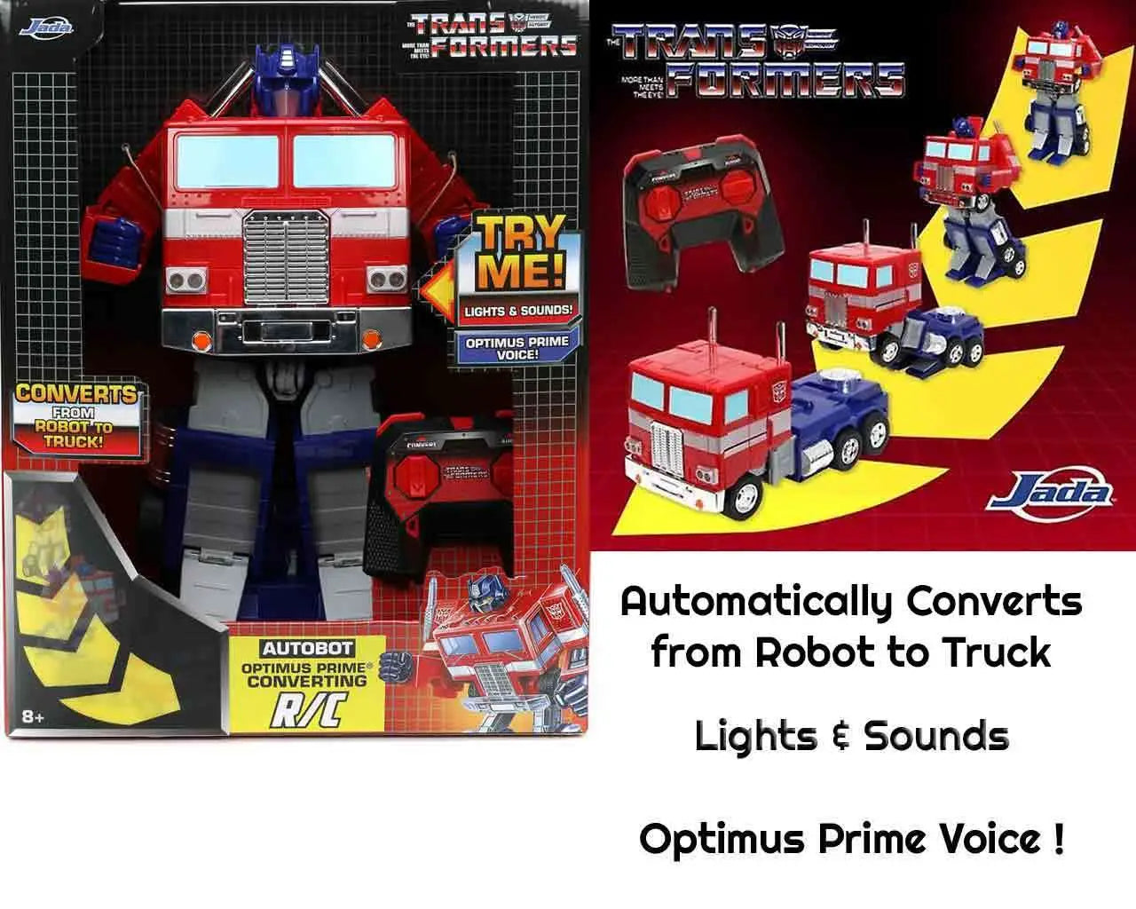TRANSFORMERS GENERATION 1 OPTIMUS PRIME TRANSFORMING TO ROBOT 1 16 MODEL WITH REMOTE CONTROL Jada Toys