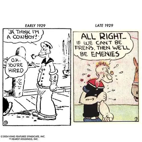 POPEYE WAVE 3 POPEYE 1ST APP WHITE SHIRT AF BOSS FIGHT STUDIO