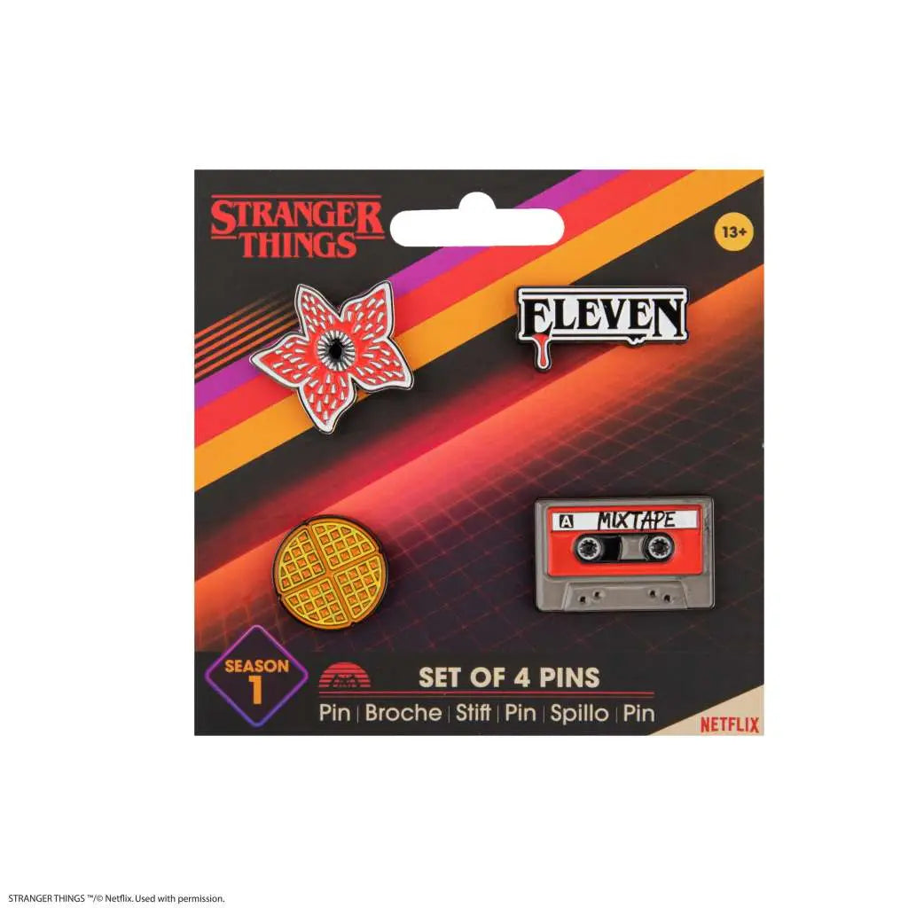 STRANGER THINGS SEASON 1 PIN SET 4 CINEREPLICAS
