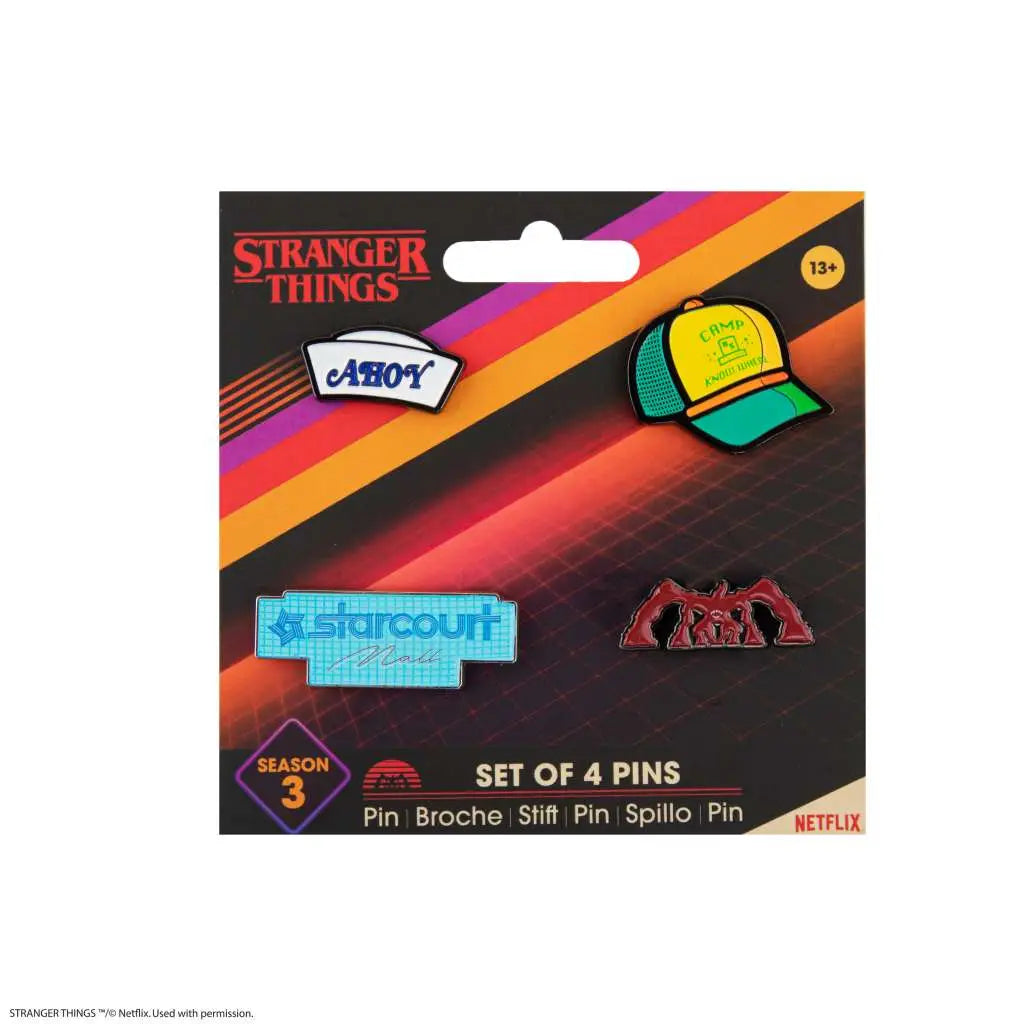 STRANGER THINGS SEASON 3 PIN SET 4 CINEREPLICAS