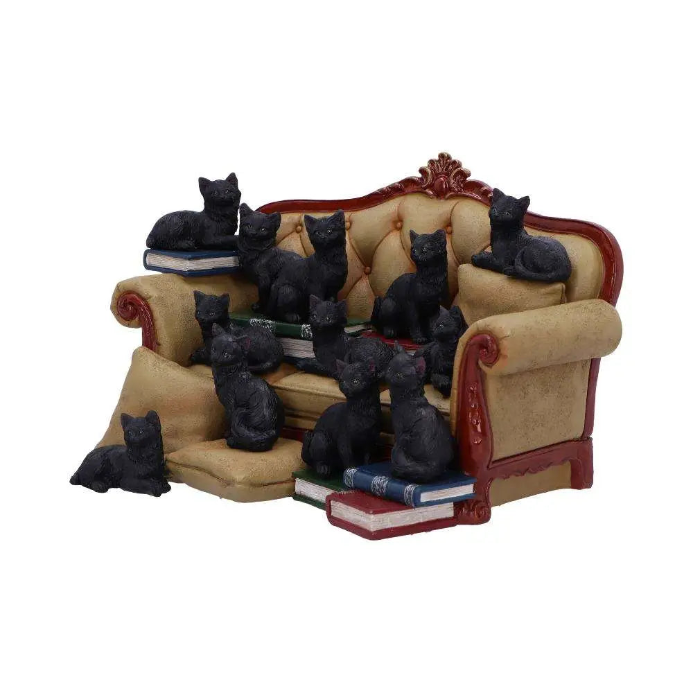 COUCH CLOWDER WITH 48 DISPLAY CATS NEMESIS NOW