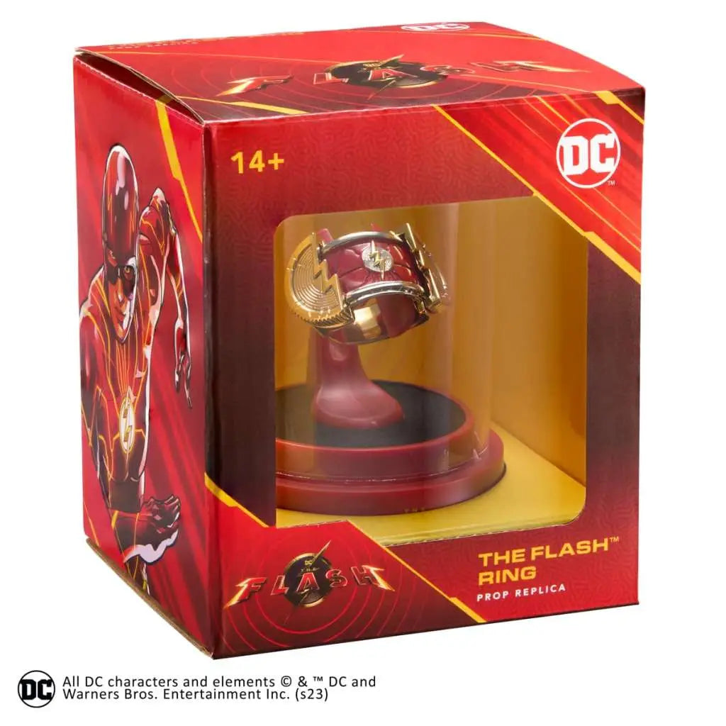 DC FLASH MOVIE PROP REPLICA RING WITH DISPLAY NOBLE COLLECTIONS