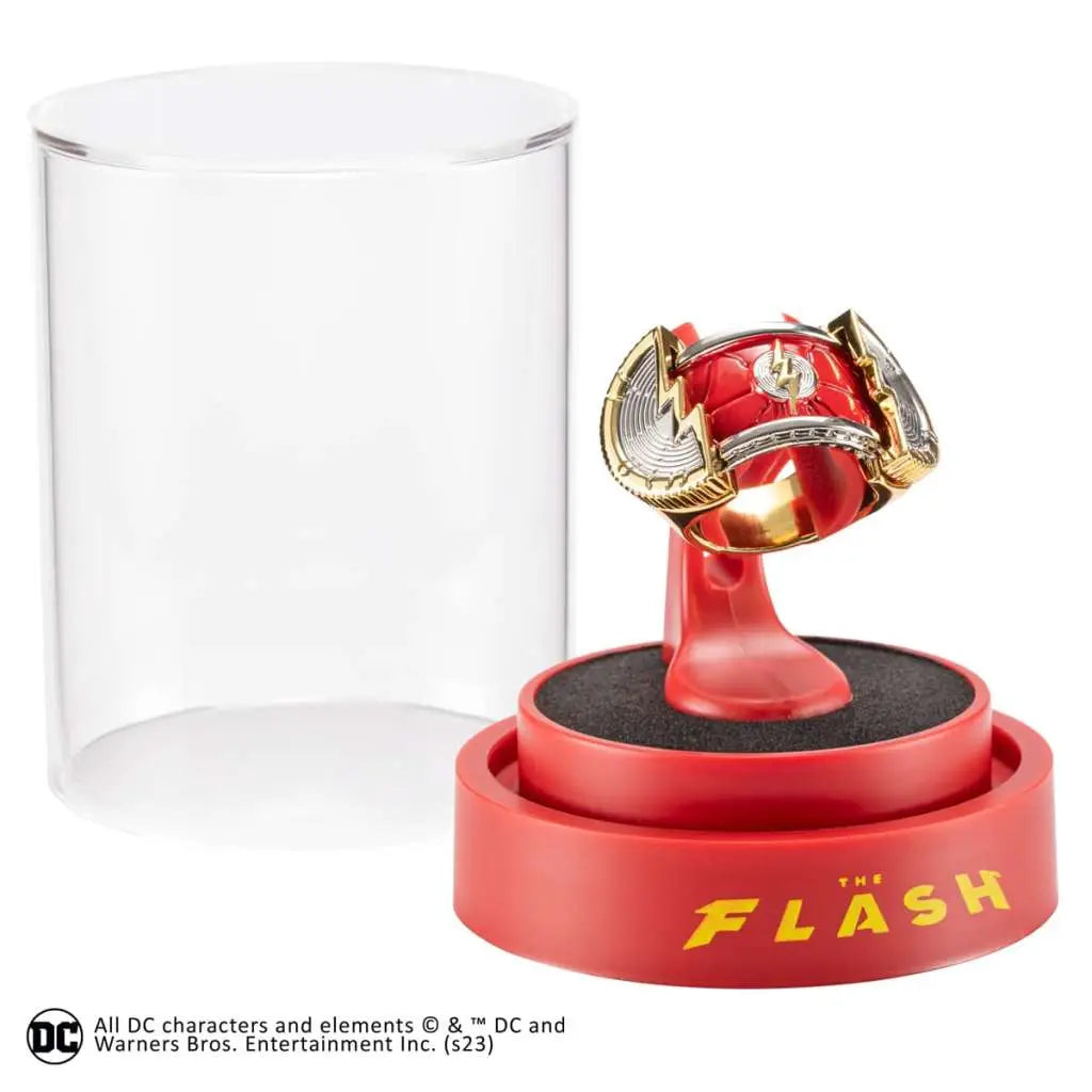 DC FLASH MOVIE PROP REPLICA RING WITH DISPLAY NOBLE COLLECTIONS