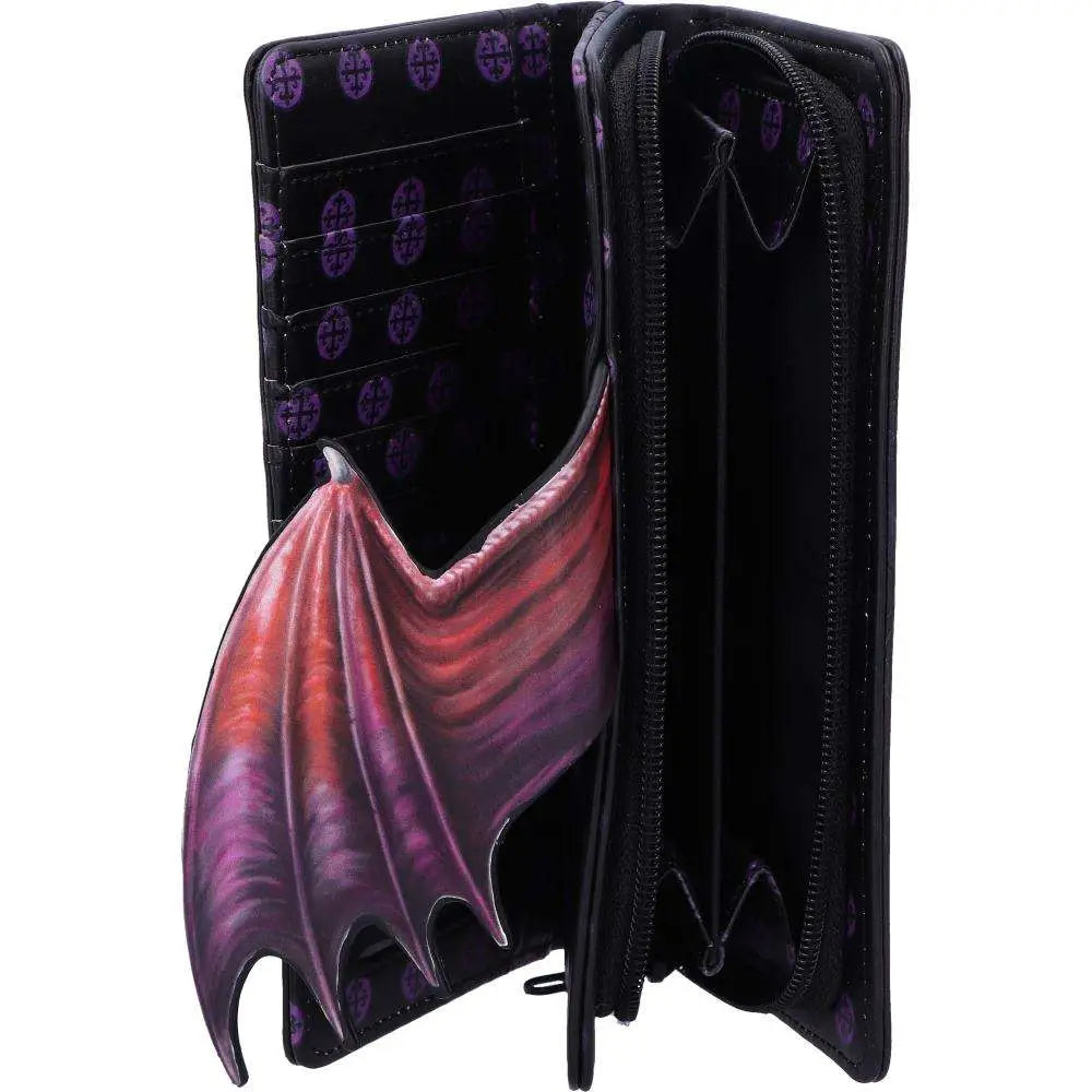 DRAGON TAKE FLIGHT RED EMBOSSED WALLET NEMESIS NOW