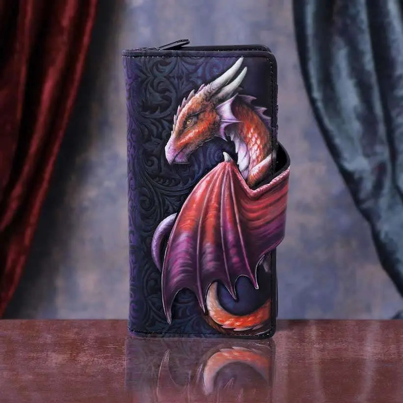 DRAGON TAKE FLIGHT RED EMBOSSED WALLET NEMESIS NOW